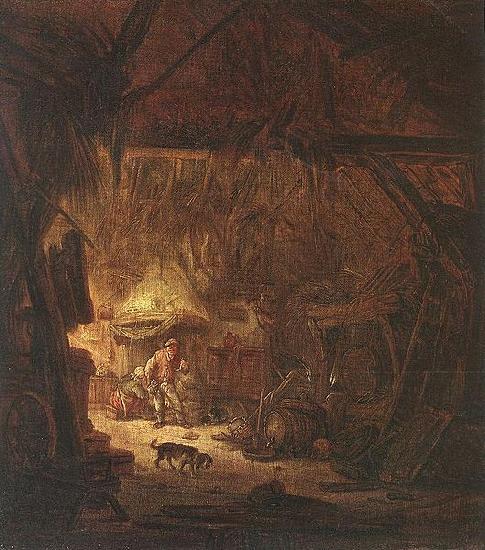 Isaac van Ostade Interior of a Peasant House oil painting picture